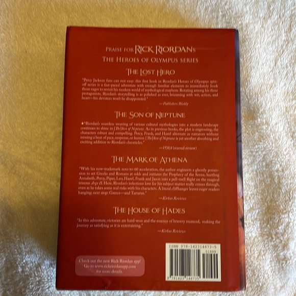 NOT ELIGIBLE FOR BUNDLE DEAL 🎁The Blood of Olympus #5 in the Heroes of Olympus - Picture 2 of 12
